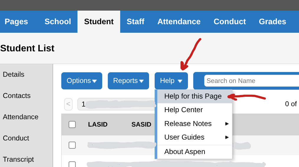 Aspen Context Help